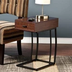 Sei Furniture Porten Side Table With Power And Usb In Walnut. Fixed Price $173.99.
