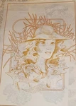 * 7387 Vogue Lady With Hat Picture To Paint 12X18 Inch. Fixed Price $11.99.