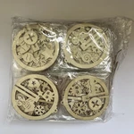 Christmas Wooden Pendants Xmas Tree Hanging Ornaments 72 Pcs Diy Crafts New. Fixed Price $15.00.