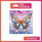 Mvvmtop Diamond Painting Art Kit, Diy Butterfly 5D Special Shape Crystal. Fixed Price $11.54.