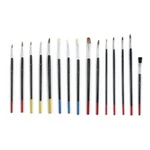 Tooltreaux Artist Paint Brushes Natural Hair Bristles Wooden Grip Assorted 15PC. Fixed Price $11.89.