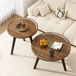 Round Nesting Coffee Table Set 2,WALNUT Tea For Small Spaces,circle .... Fixed Price $104.32.