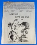 Vintage Tri-chem #8296 Love Me My Dog 18X24 Ready To Paint Stamped Design. Fixed Price $15.00.