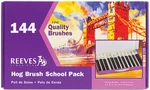 144 Piece Hog Bristle Paint Brushes Reeves School Pack Lot Bulk Classroom. Fixed Price $50.00.
