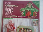 Plaid Victorian Santa Decoupage Paper & Projects #1472 1994 Brand New Ship Fast. Fixed Price $7.79.
