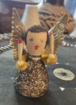 Vintage Paper Mache Angel W/ Chenille Arms & Covered Mica Flakes West Germany. Fixed Price $17.88.