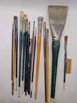 Lot 15 Grumbacher Long Handled Art Brushes. Usa. Renoir 626 & Others. Fixed Price $69.95.