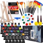 46-PIECE Acrylic Paint Set With 24 Colors, Brushes, Canvas, Easel & Art Tools. Fixed Price $41.99.