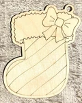 Ready Paint Wood Ornament - #010 Stocking Free Shipping. Fixed Price $8.25.
