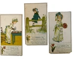 3 Victorian Trade Cards Cb Coburn & Lowell Ma Ostrich Brushes Paints B76. Fixed Price $28.95.