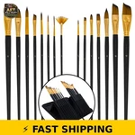 U.s. Supply 15 Piece Artist Long Handle Brush Set - Travel Case. Fixed Price $33.99.