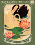 Meyercord Decal Vintage 825-A Swans Water Lilies Decor. Fixed Price $12.49.