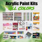 Acrylic Kit Sets Art Supplies Painting Lot Student Professional All Colors. Fixed Price $27.85.
