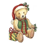 Christmas Teddy Bear Overglaze Waterslide Ceramic Decals. Fixed Price $5.00.