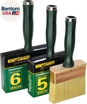 Deck Stain Set, 3 Pack Large Paint Brushes (4", 5", 6") With Threaded Exte. Fixed Price $39.57.