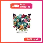 Artopet Diy Diamond Desktop Ornament Special Shaped Crystal Flowers Butterflies. Fixed Price $12.78.