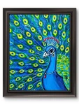 Susan Tolle-knight Fancy Peacock 8X10 Canvas Original Painting Home Decor. Fixed Price $79.95.