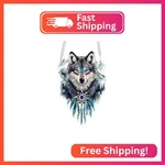 Mogtaa Wolf Diamond Art Hanging Pendant Kits, 5D Special Shape. Fixed Price $13.44.