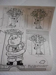Bucilla Tri Chem Vtg Liquid Paint Christmas Card Holder Santa & Rudolph. Fixed Price $9.95.