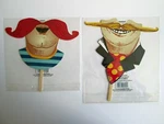 New Michaels Mask On Stick Lot 2 Three Ring Circus Mustache Costume Photo Prop. Fixed Price $10.99.