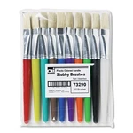 Creative Arts Flat Tip Paint Brushes 10 Pack 7.5 Inch Assorted Colors 73290. Fixed Price $20.48.