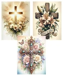Eibeili Pack Cross Diamond Art Kits For Adults - 5D 12X16 Inches, DP01238. Fixed Price $27.73.