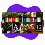 Grumbacher 10-COLOR Set Academy Oil Paint Tubes For Artists. Fixed Price $29.99.