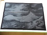 Huge 38X25 Tri Chem Ready To Paint Liquid Embroidery 7861 Surf Seascape Ocean. Fixed Price $29.99.
