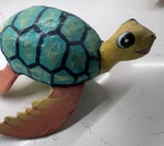 Handmade Paper Mache Hand-painted Sea Turtle Figurine Haiti. Fixed Price $13.99.