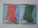 2 Bucilla Paint Stitching Stamped Colorpoint Christmas Stocking Kits Red Green. Fixed Price $9.99.