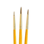 Realvalue Brush Set 3CT Ylw All Rnd Natural Sable Hair, St. Fixed Price $12.84.