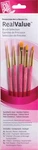 Princeton Real Value Golden Taklon Short Handle Brush SET-5/PKG. Fixed Price $13.63.