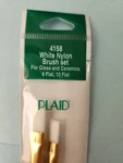 Plaid Folk Art One Stroke- New White Nylon Brushes #8 Flat & #10. Fixed Price $8.50.