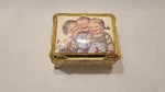 Mele Japan Adorn Metal Trinket Musical Jewelry Box Children Art On Ceramic Top. Fixed Price $10.00.