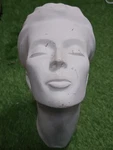 Vintage Modernist Female Mannequin Head Bust Display Sculpture White Plaster.... Fixed Price $107.95.