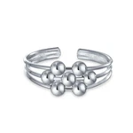 Bali Style Ball Bead Split Wire Band Toe/midi Ring Silver Sterling. Fixed Price $29.49.