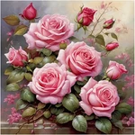 Pink Rose Diamond Painting For Adults, Art Kits, Full Dri. Fixed Price $13.99.