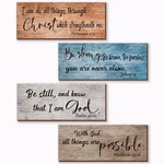 Zonwuthy Pieces Bible Verses Wall Decor Rustic Wooden 10X4 Inch, Farmhouse. Fixed Price $23.04.