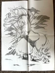 Tri-chem Ready To Paint Liquid Embroidery Vtg Unicorn Fantasy 8208 Xl. Fixed Price $14.95.
