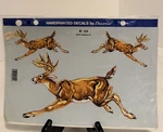 1977 Hand Painted Decal By Decorcal B-25 Deer Buck Jumping Hunting Nos. Fixed Price $8.99.