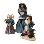 Vtg Handmade Paper Mache Christmas Caroler Family Set Of 3 W Victorian Outfits. Fixed Price $19.99.
