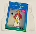 Vintage Tulip Make Your Own Adult Apron Kit 28X20 White Fabric Paint Craft Nos. Fixed Price $7.49.