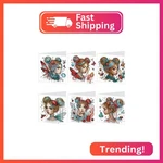 Tontut 6PCS Diamond Art Painting Kit Greeting Card, Temperament Butterfly Lady 5. Fixed Price $14.20.