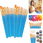 Paint Brushes Set, Pack 20 Pcs Round-pointed Tip Nylon Hair Artist Acrylic .... Fixed Price $11.18.