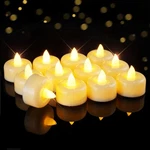 Flameless Led Tea Lights - Battery Operated Candles For Home & Events. Fixed Price $5.10.