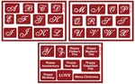 Script Alphabet Letter Font Stencil Glass Etching Resuable 3PK Nover Armour. Fixed Price $15.99.