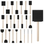 Conda 25 Pack Different Size Assorted Foam Brush Set Wood Handle Paint .... Fixed Price $13.63.
