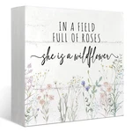 Baby Girl Nursery Wooden Box Sign Decor,in Field Full Of Roses She Is Wil.... Fixed Price $19.33.