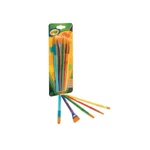 Crayola Arts & Craft Brush Set, Assorted Sizes, Natural Hair, Flat, Round, 5/SET. Fixed Price $13.58.