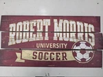 Rmu Robert Morris University Soccer Wooden Plaque Ncaa 1 2 3 Ccac. Fixed Price $19.89.